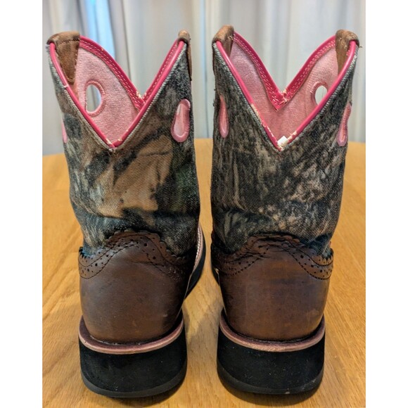 Ariat Fatbaby Western Camo Brown Leather Ranch Cowboy Boots 10006854 Womens 7B - Picture 5 of 11